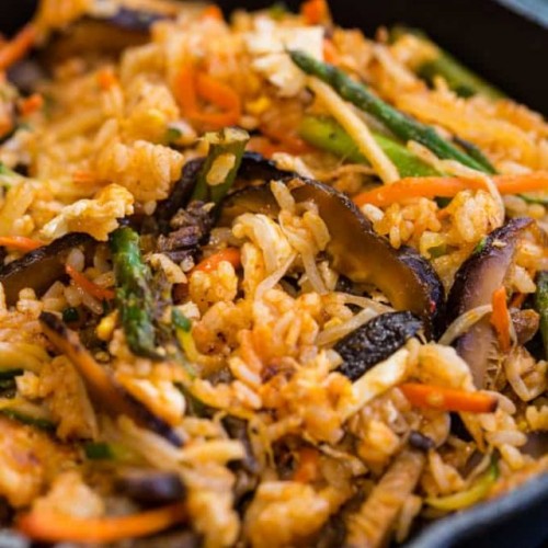 Bibimbap – Korean Mixed Rice with Meat and Vegetables