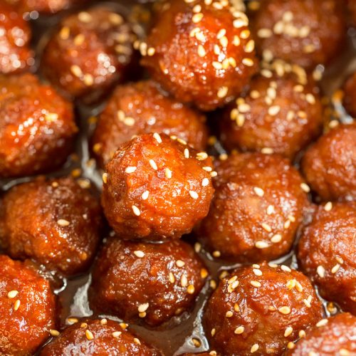 gochujang meatballs in pot