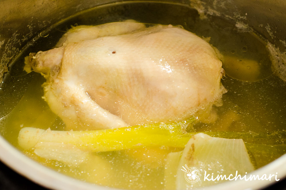 chicken cooked with broth in instant pot