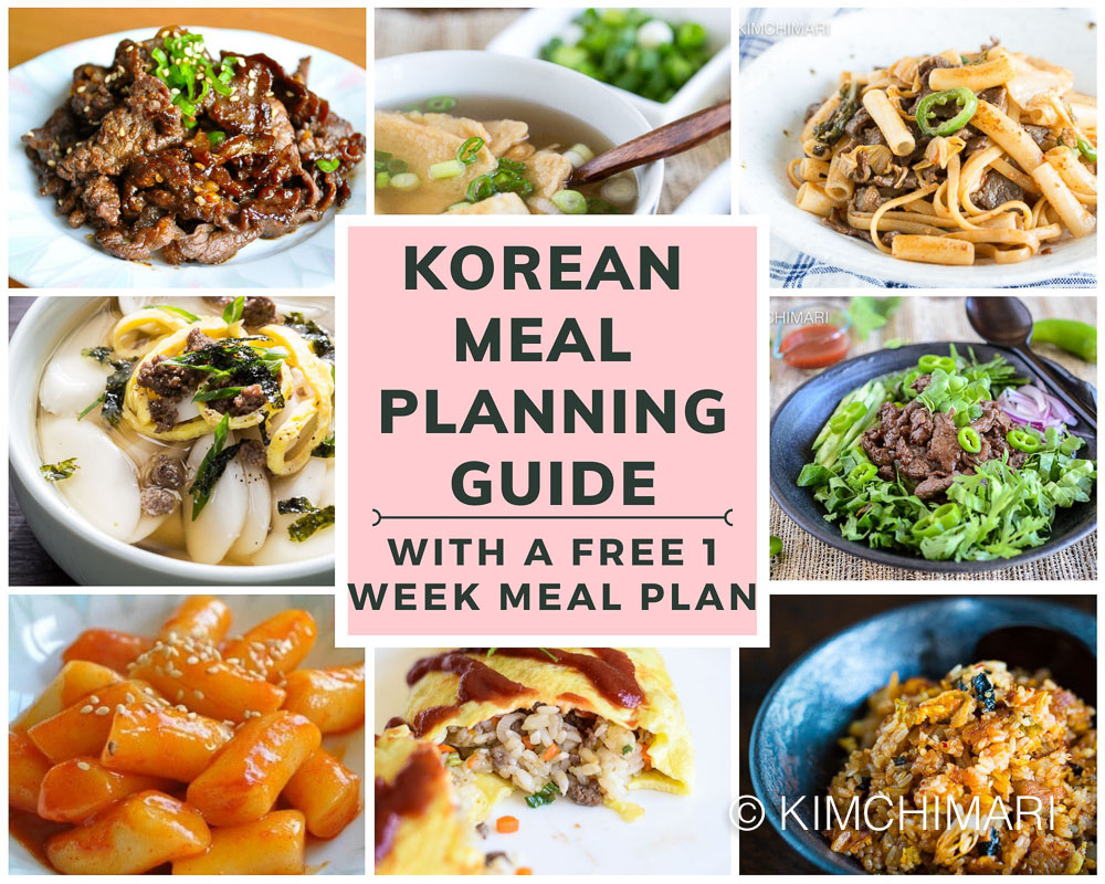 Korean Meal Planning Guide