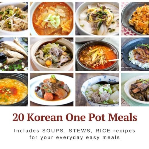collage image of 12 out of 20 Korean one-pot meals