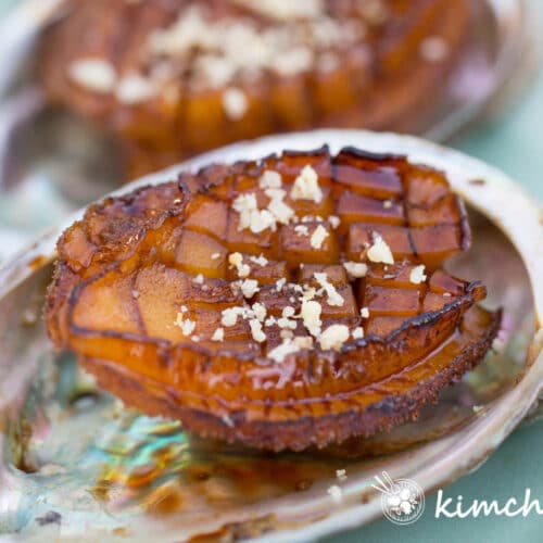 pan-fried abalone with sweet soy glaze