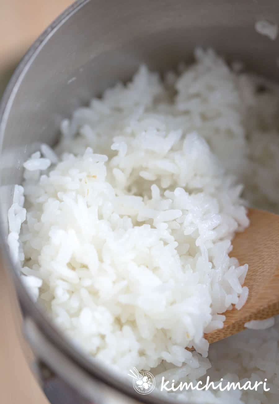 How to make Korean Rice on Stovetop Kimchimari