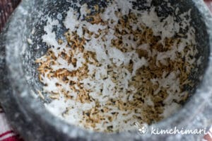 burnt rice in stone pot