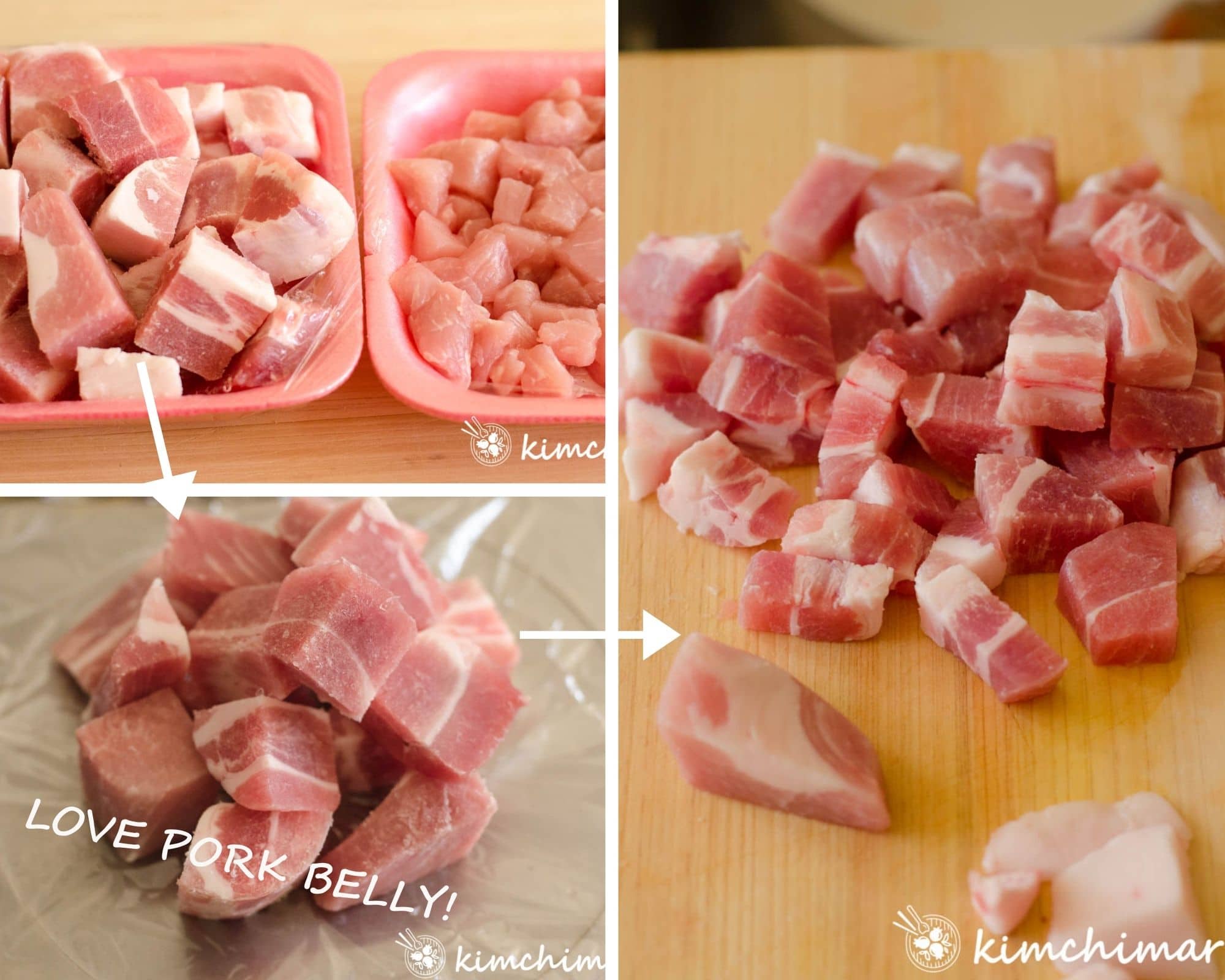 how to cut pork belly