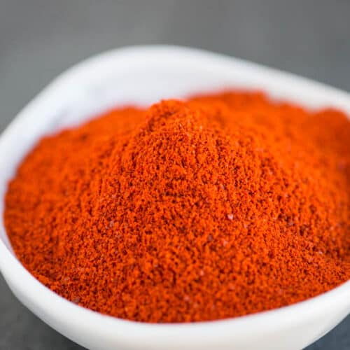 A bowl of fine chili powder