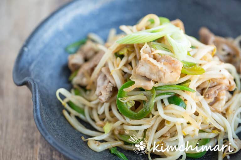 Pork Belly Stir Fry with Bean Sprouts (Daepae Samgyeopsal Sukju Bokkeum