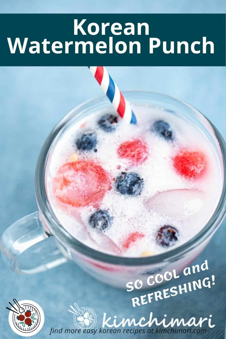 Korean Watermelon Punch (Subak Hwachae 수박화채) Kimchimari
