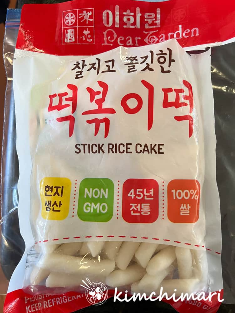 pear garden brand korean tteokbokki rice cake package