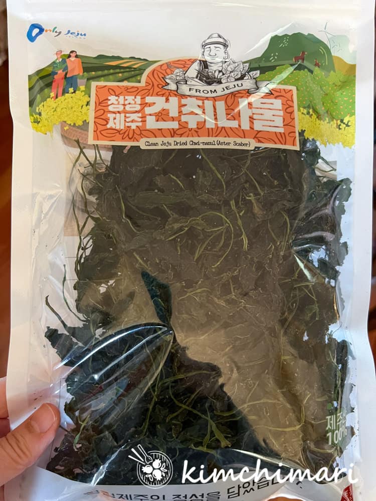 dried chwinamul in plastic bag