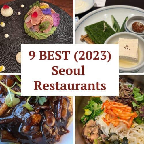 4 images of foods from 9 best seoul restaurants