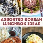 assorted korean lunchbox ideas collage for pinterest