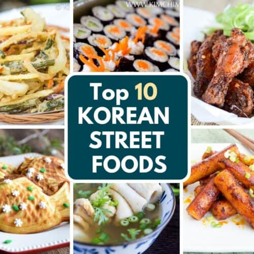 10 korean street foods collage image