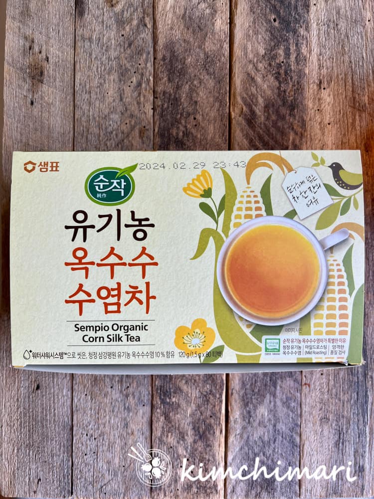 box of korean cornsilk tea bags