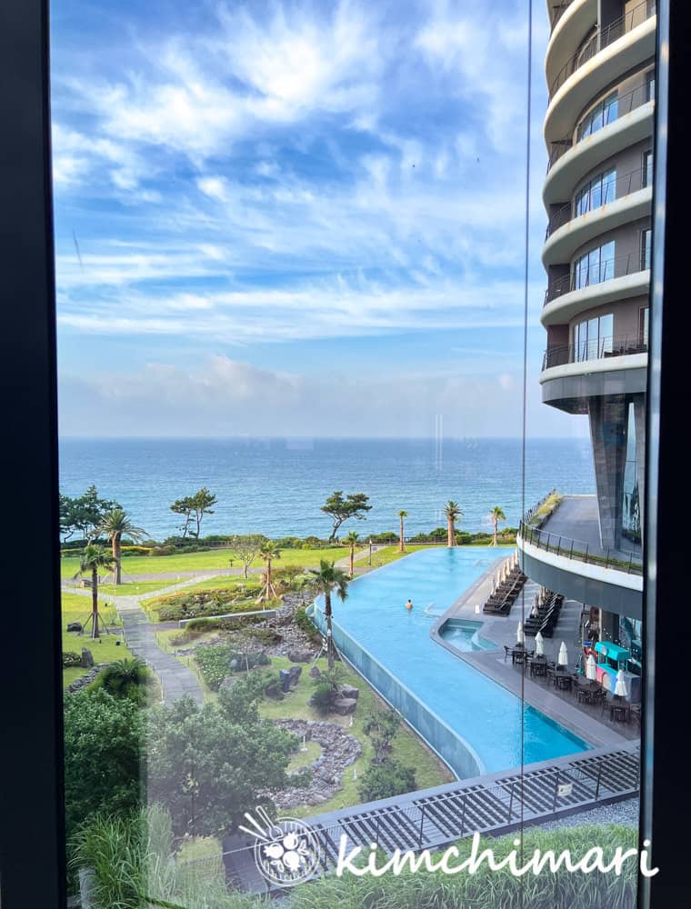 view of Jeju Parnas Hotel pool