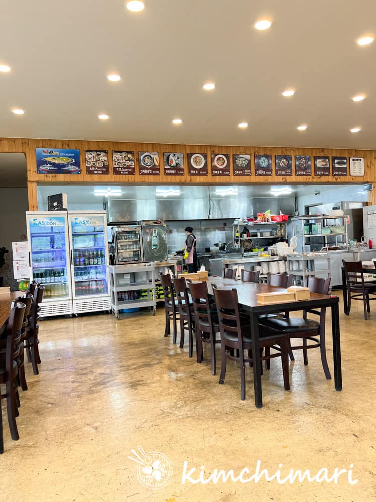 interior of sagye abalone restaurant