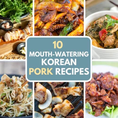 photo collage of 10 mouth-watering korean pork recipes