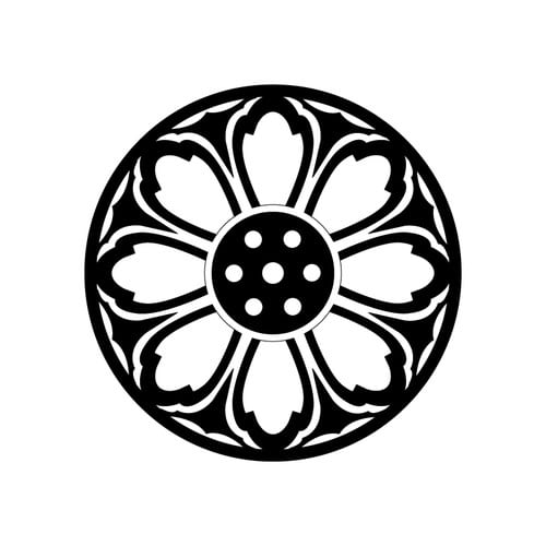 lotus with 7 dots in center