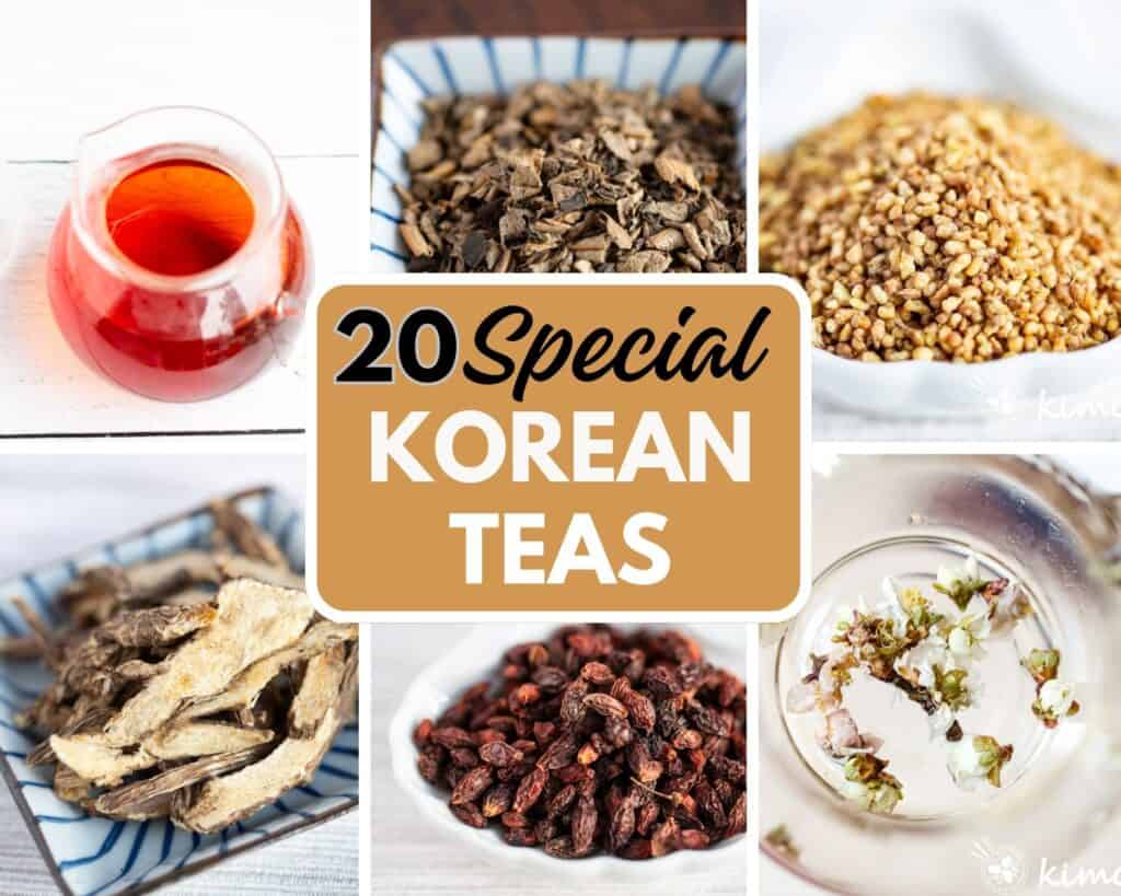 20 special korean teas collage image