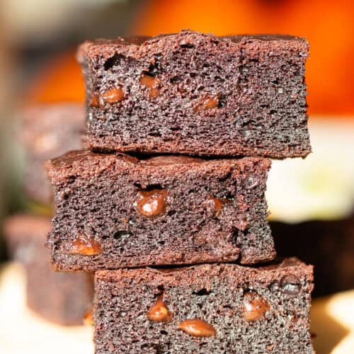 stack of mochi brownies